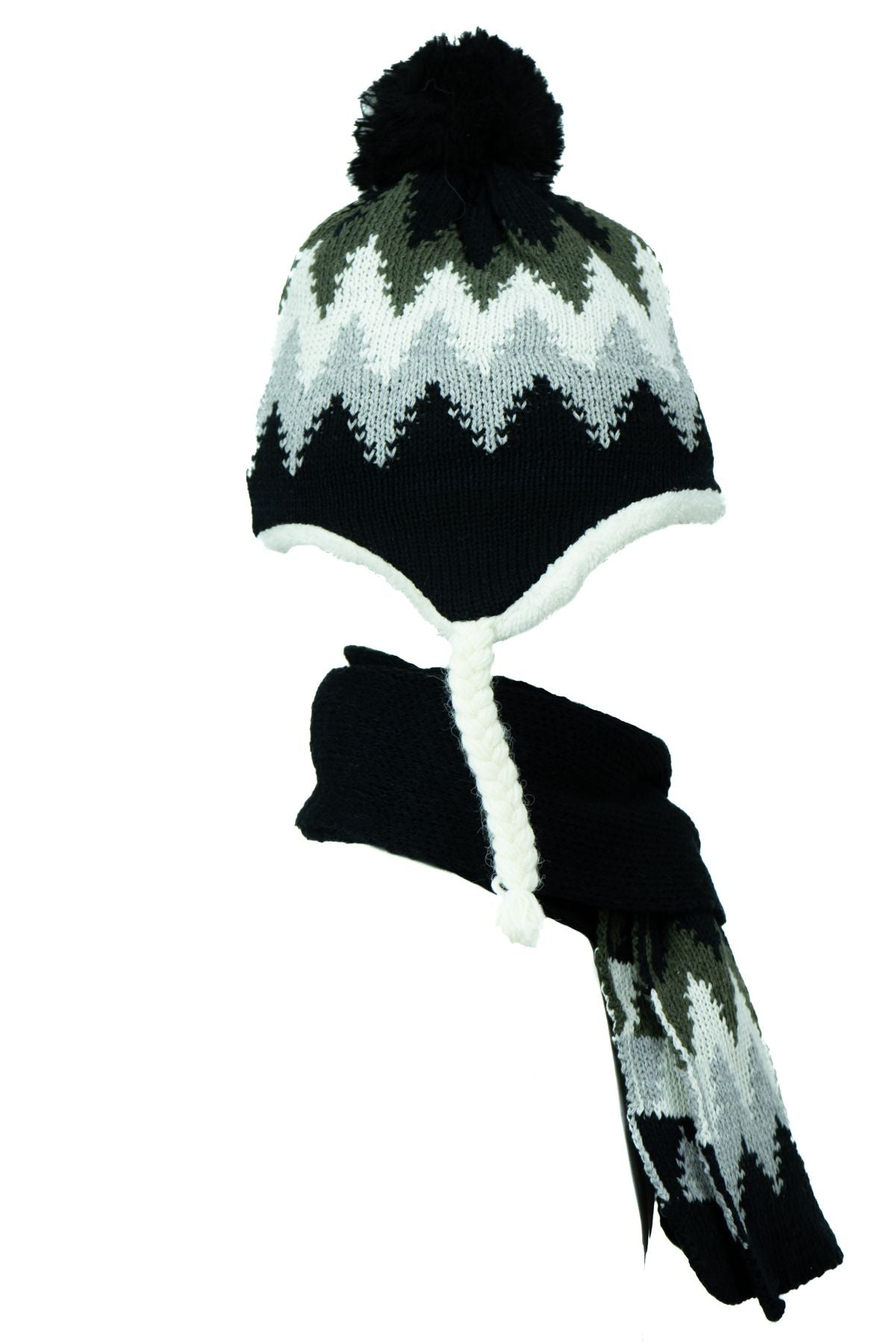 Çocuk Kışlık Kalın Ponponlu Bere Atkı Eldiven Tam Set Pamuklu Sıcak Tutar Rüzgar Geçirmez